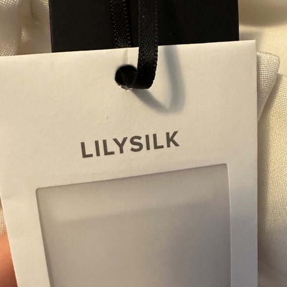 LILY SILK TIMELESS PLEATED WIDE-LEG DENSE SILK TROUSERS NEW W TAG - SIZE 2 WHITE - Picture 7 of 9